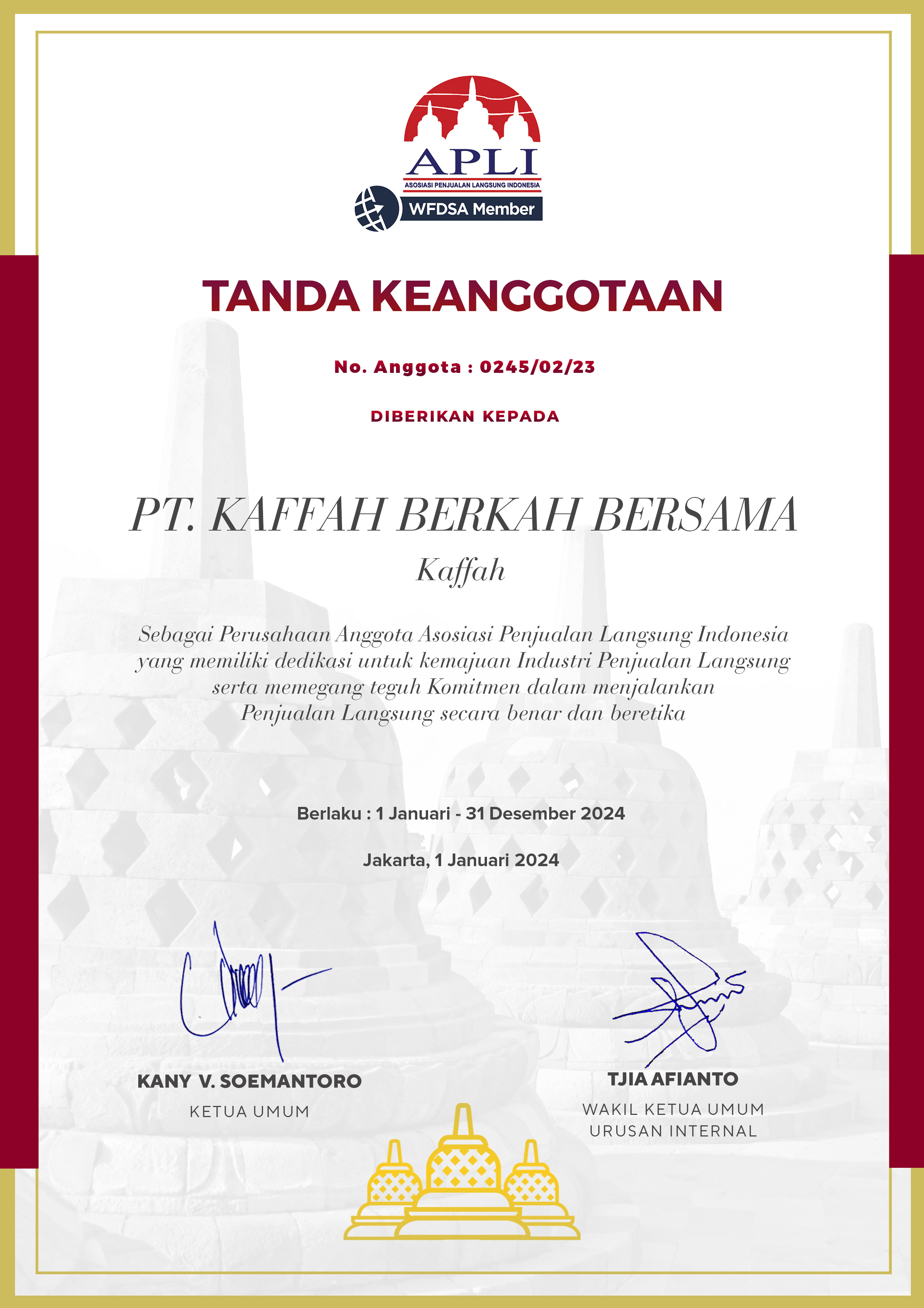 PT. KAFFAH BERKAH BERSAMA