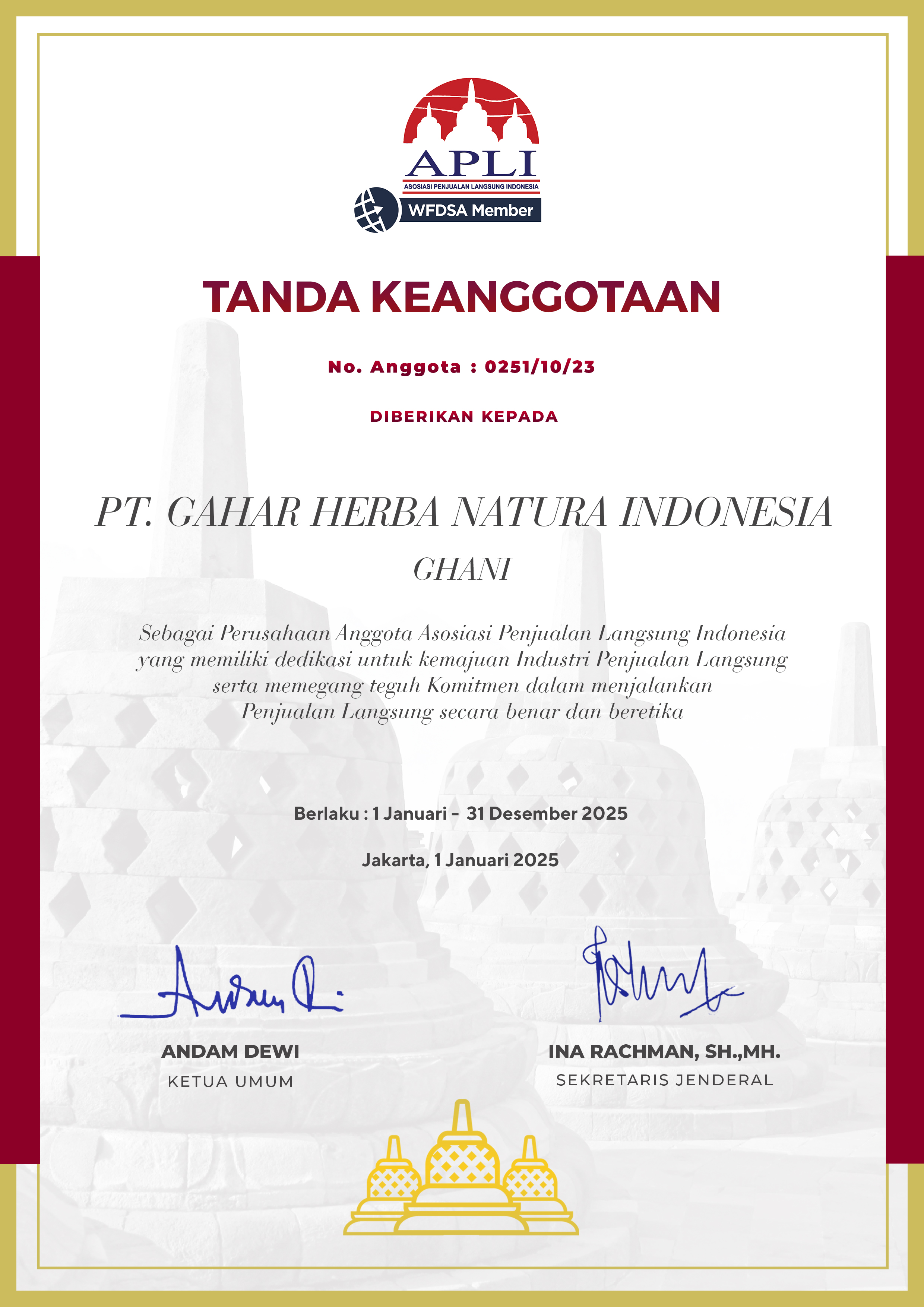 PT. GAHAR HERBA NATURA INDONESIA